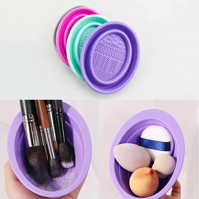 Beauty Makeup Vanity - 부드러운 실리콘 메이크업 브러쉬 클리너 접이식