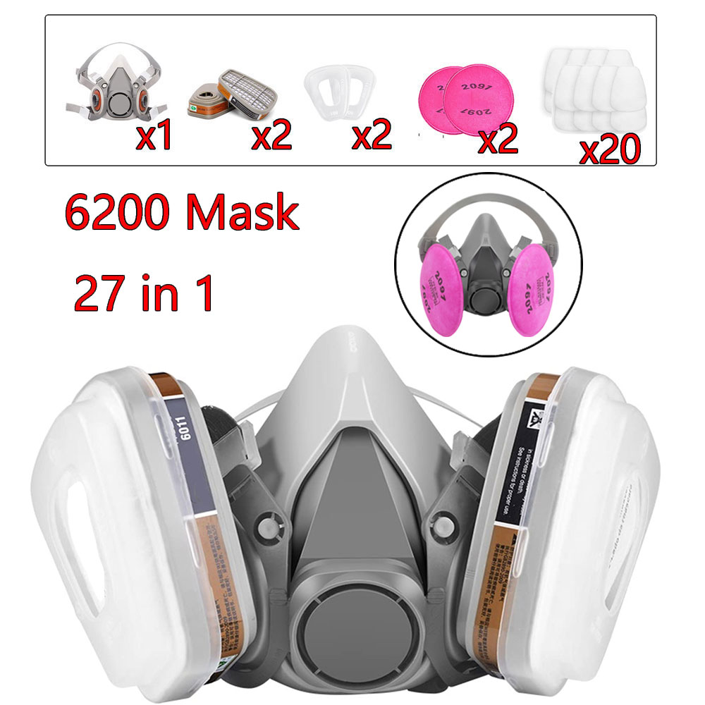 Sheet Face Mask Pack - 27in1 6200 산업용 페인트 스프레이용 반안면