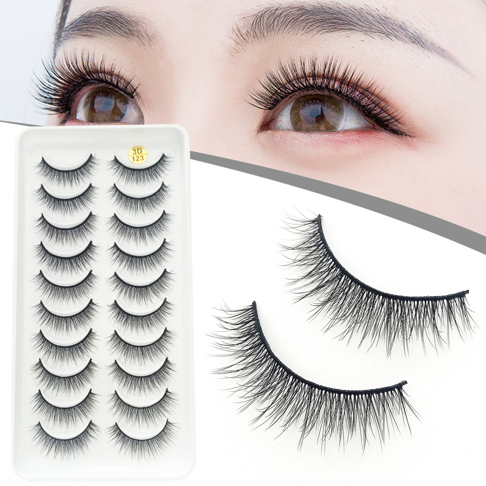 Beauty Makeup Design - 10쌍 3D 풍성한 인조 속눈썹 셀프