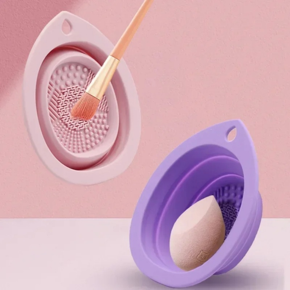 Beauty Makeup Vanity - 실리콘 메이크업 브러쉬 청소 그릇 접이식