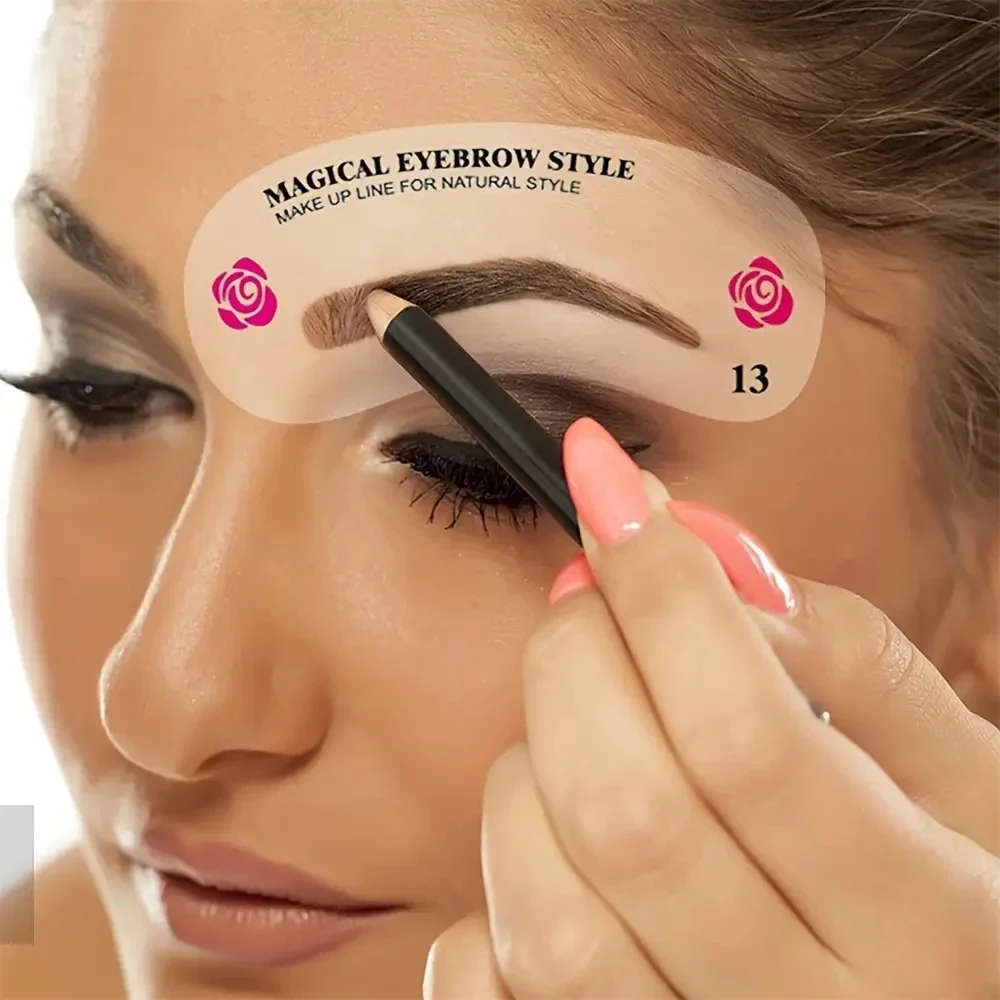 Beauty Makeup Tools Set - 24 스타일 눈썹 템플릿 눈썹 쉐이핑