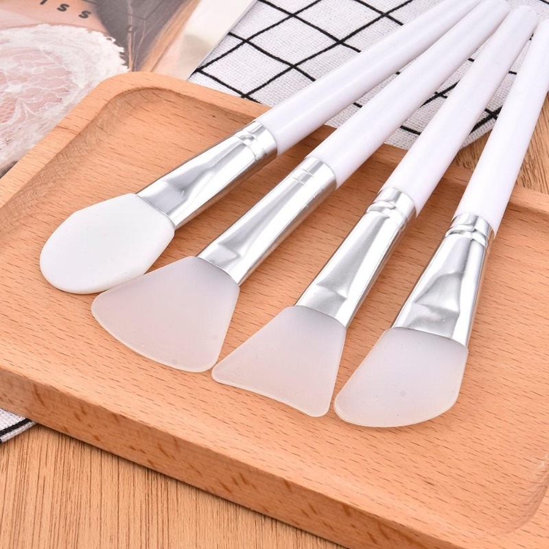 Beauty Makeup Tools Set - 4 개/대 화이트 메이크업 실리콘 페이셜
