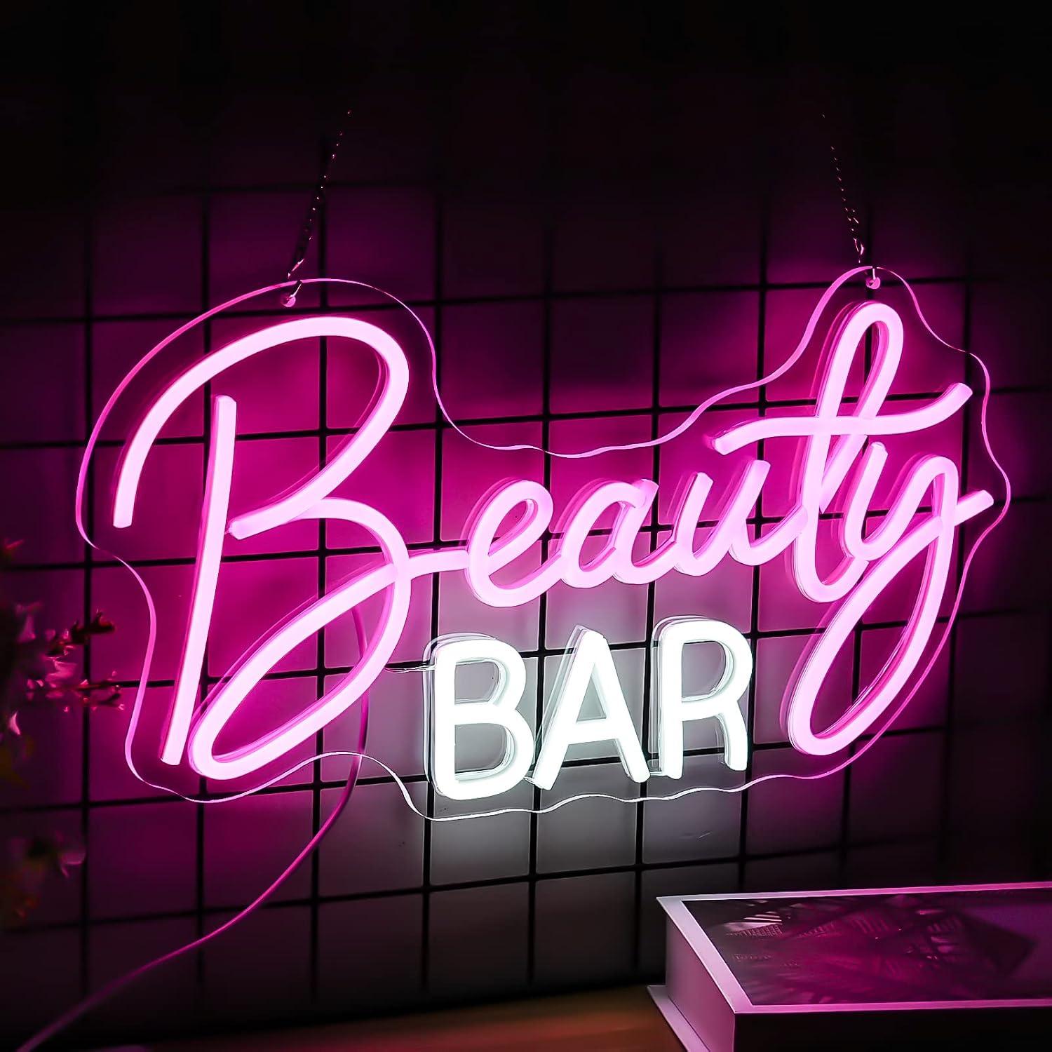 Beauty Makeup Bar - 뷰티 바 네온 사인 디밍 가능