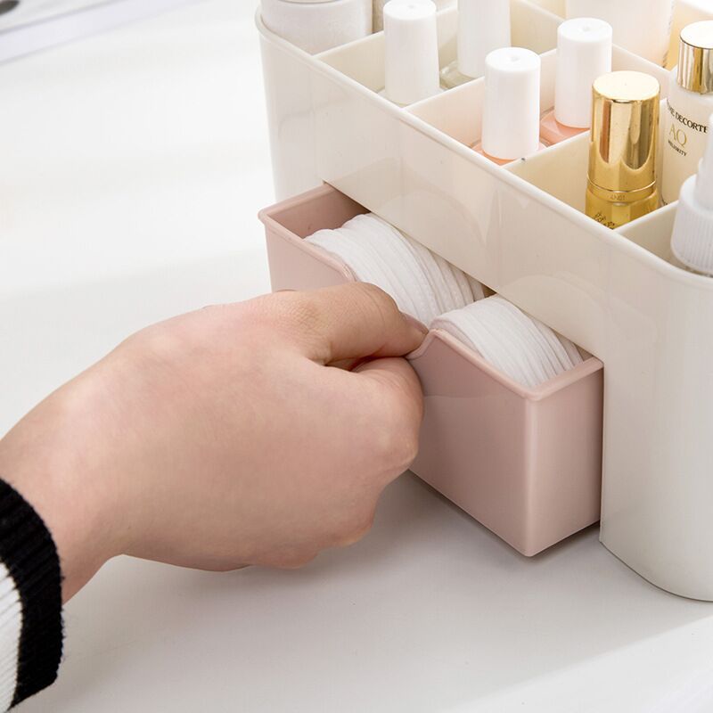 서랍이 있는 메이크업 정리함 보관함, 면봉 스틱 보관  - Beauty Makeup Box Set 리뷰 및 가격