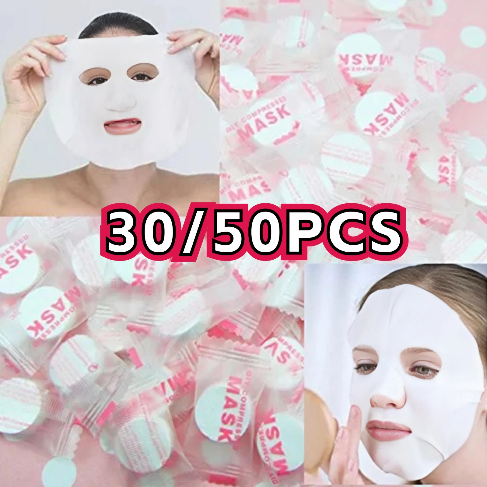 일회용 압축 페이셜 마스크, 여행용 부직포 페이스 마스 - Sheet Face Mask Pack 리뷰 및 가격