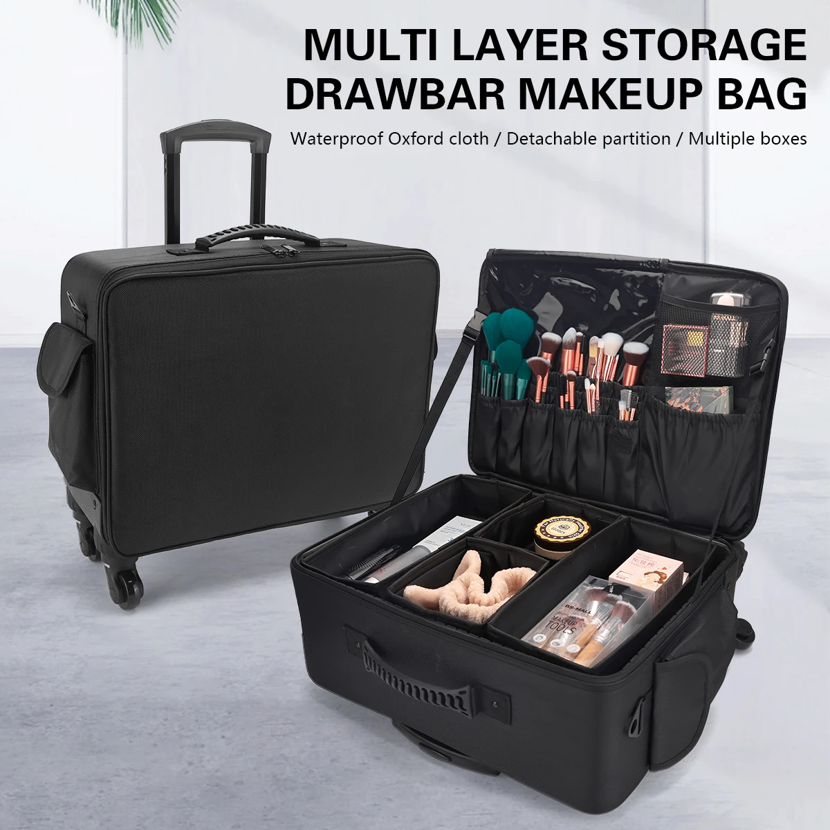 전문 이발사 트롤리 케이스 대용량 수납 뷰티 박스 캔버 - Beauty Makeup Box Set 리뷰 및 가격