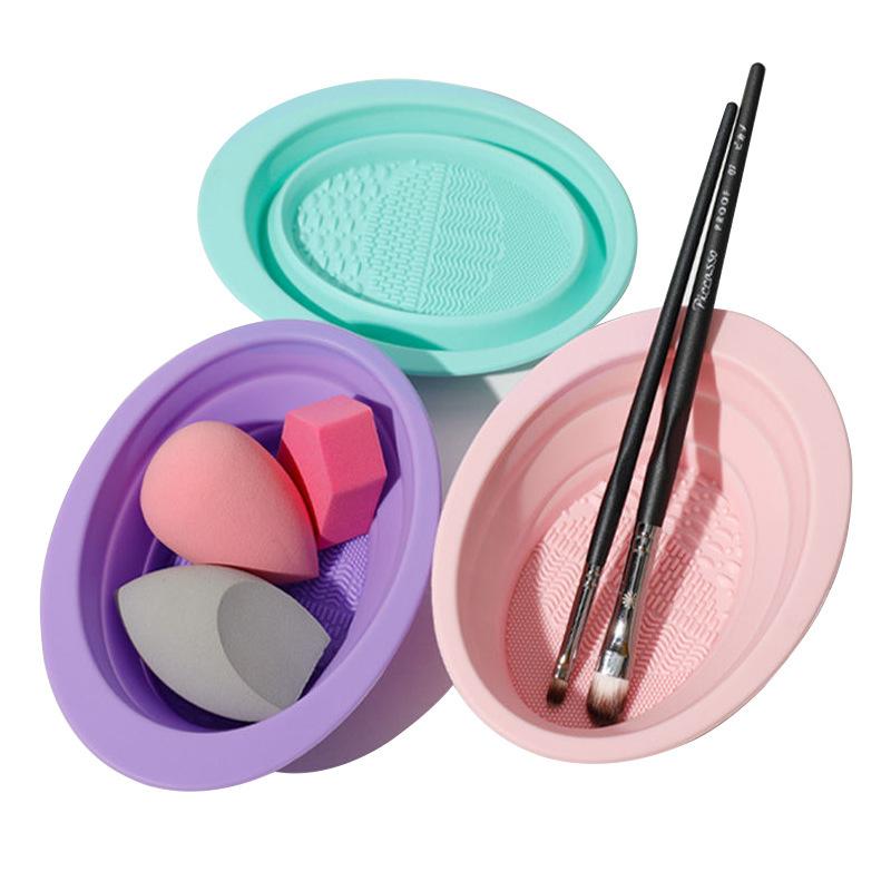 부드러운 실리콘 메이크업 브러쉬 클리너 접이식 파우더  - Beauty Makeup Vanity 리뷰 및 가격