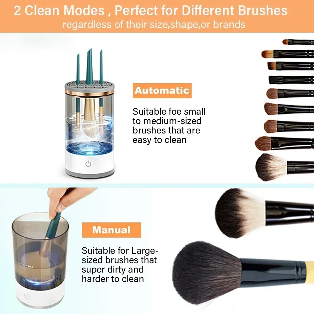 자동 전동 메이크업 브러쉬 세척기 USB 플러그 화장  - Beauty Makeup Vanity 리뷰 및 가격