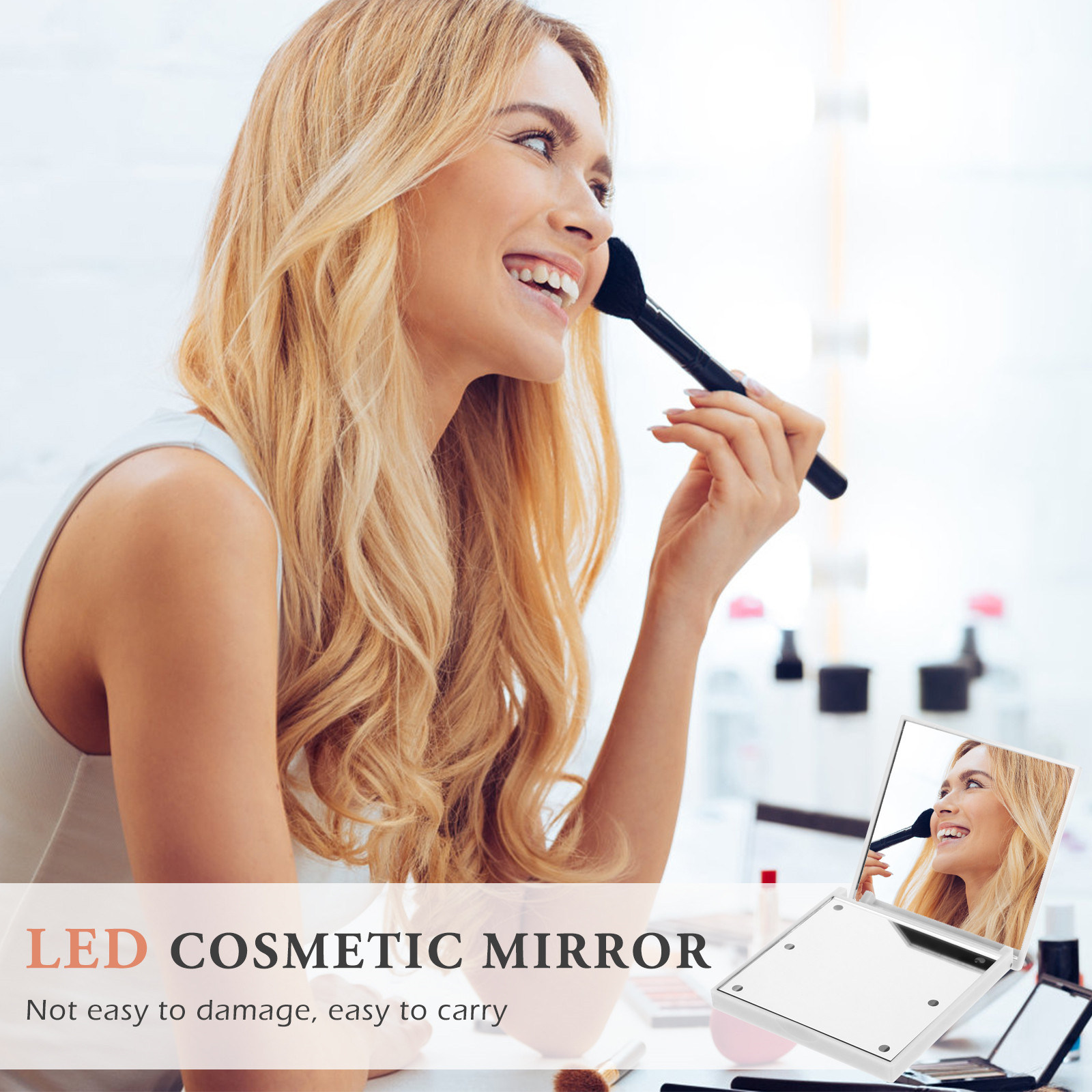 미니 접이식 휴대용 핸드헬드 메이크업 거울 LED 거울 - Beauty Makeup Hd 리뷰 및 가격