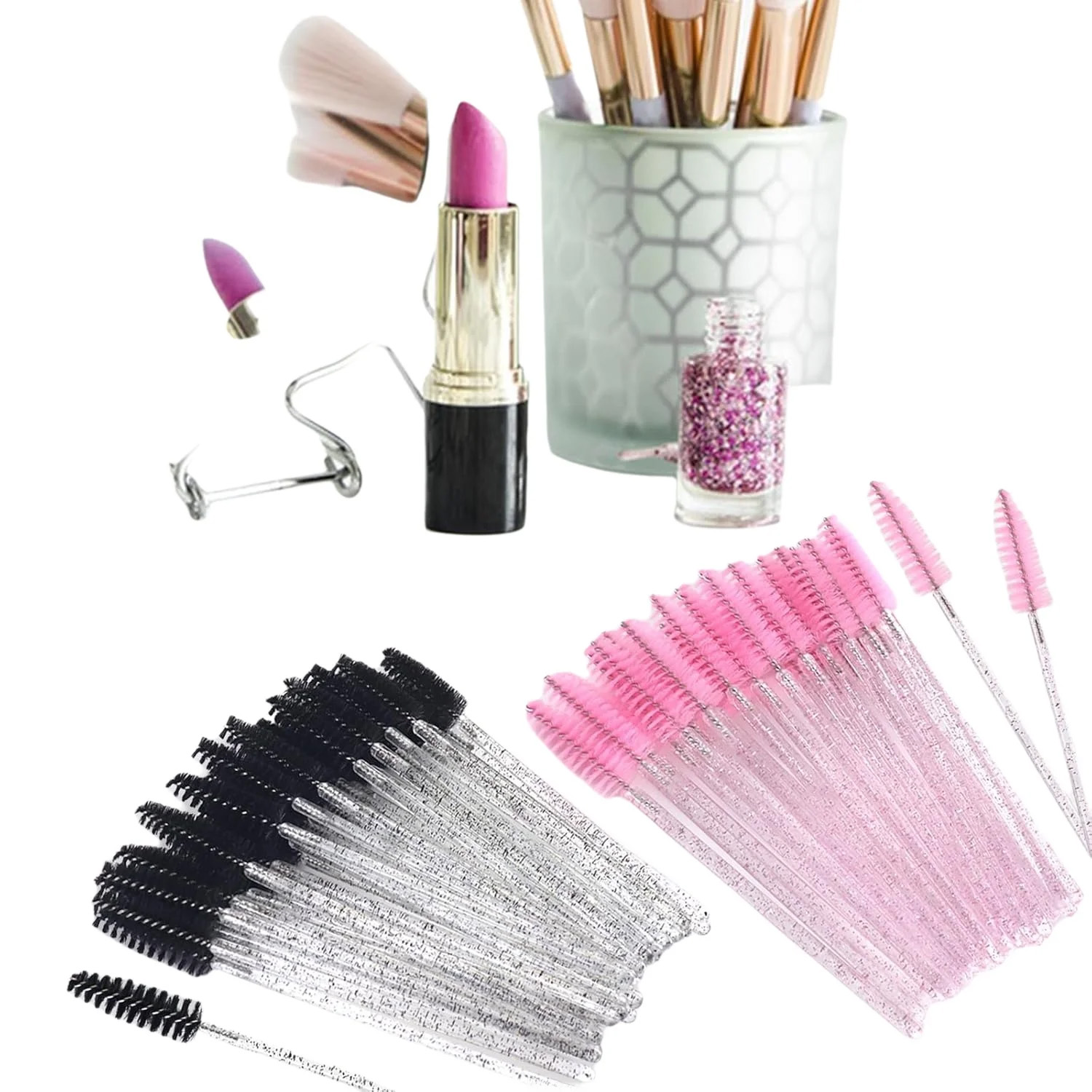 500개 속눈썹 브러쉬 완드, 뷰티 살롱 메이크업 도구 - Beauty Makeup Vanity 리뷰 및 가격