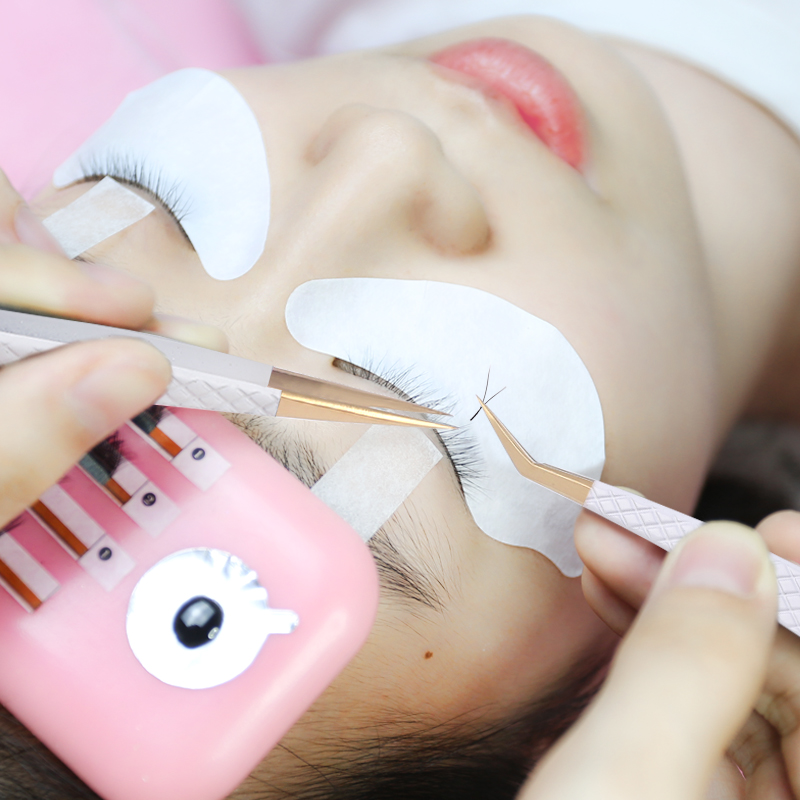 스테인레스 스틸 핀셋 세트 속눈썹 연장 가죽 케이스 용 - Beauty Makeup Tools Set 리뷰 및 가격