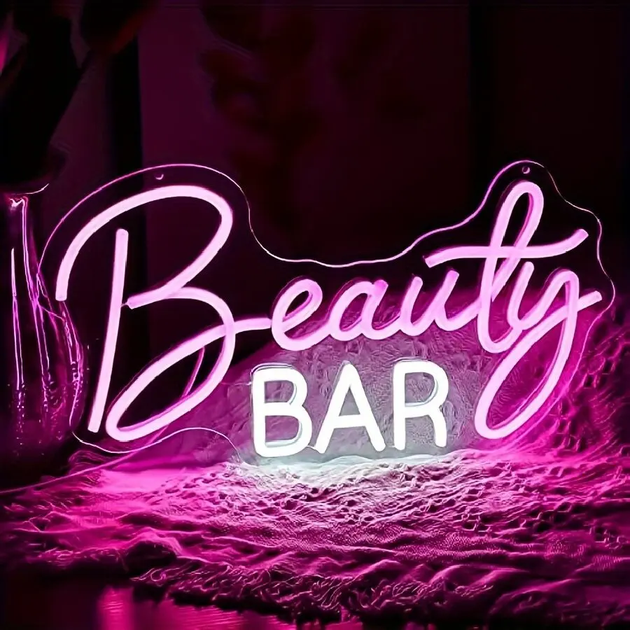 네온 사인 속눈썹 라이트 핑크 글로우 LED 사인, U - Beauty Makeup Bar 리뷰 및 가격