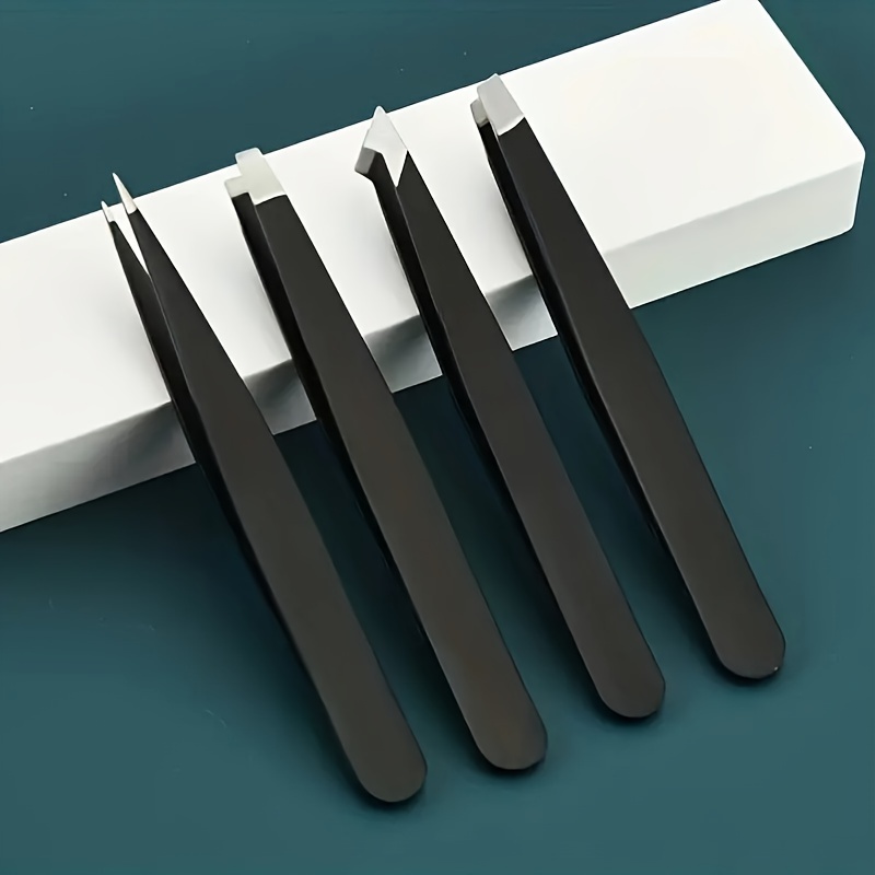 1/4개 스테인리스 스틸 전문가용 핀셋 세트 눈썹 정리 - Beauty Makeup Tools Set 리뷰 및 가격
