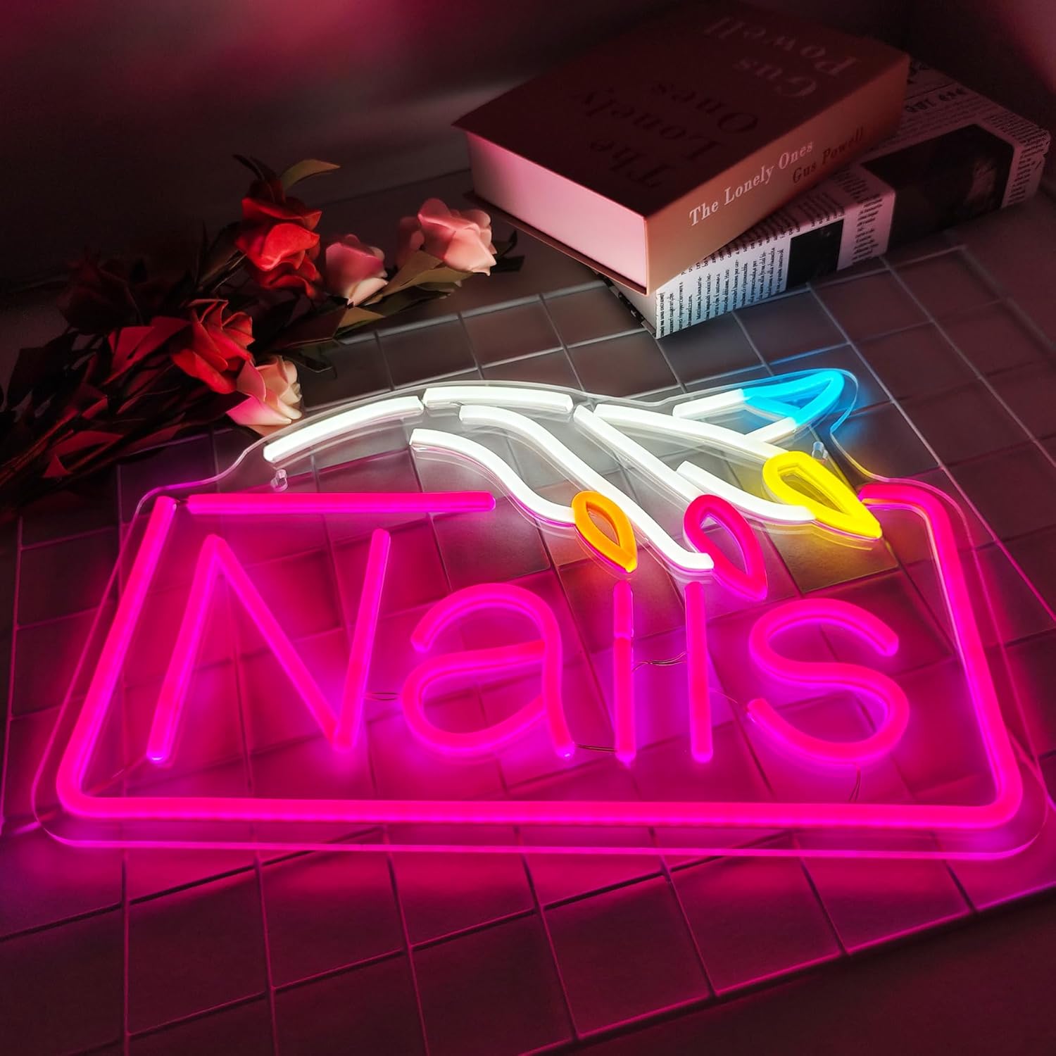 네일 네온사인 사업장 벽 조명 USB LED 조명 뷰티 - Beauty Makeup Stores 리뷰 및 가격