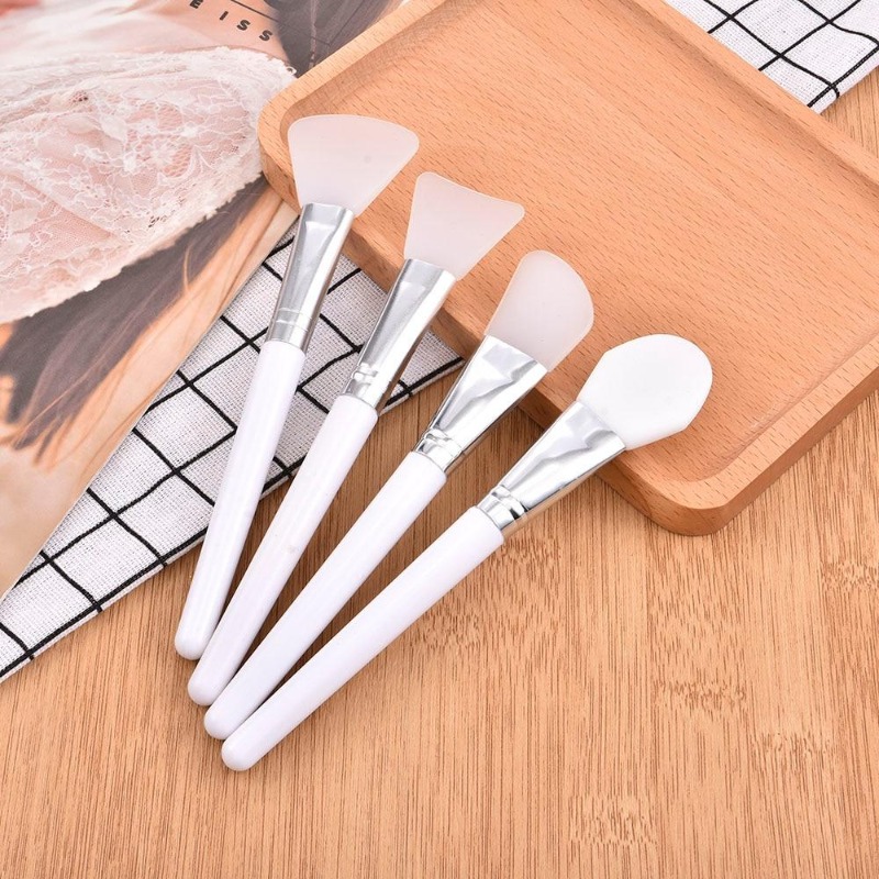 4 개/대 화이트 메이크업 실리콘 페이셜 마스크 브러쉬 - Beauty Makeup Tools Set 리뷰 및 가격