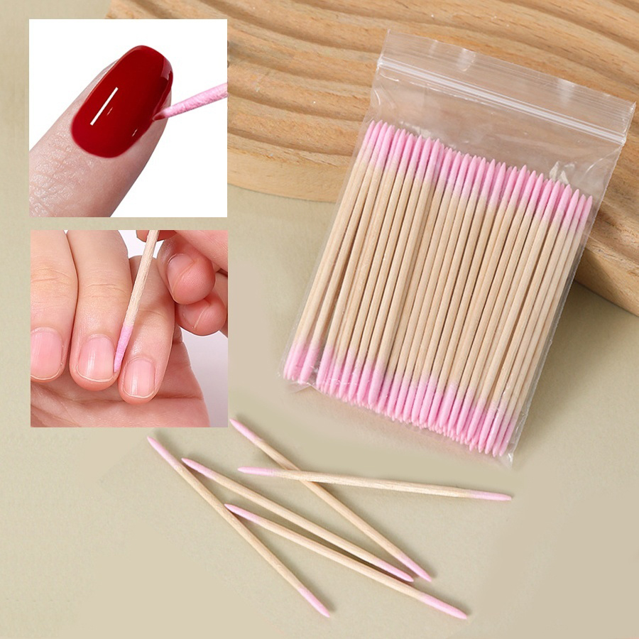 100/200/300Pcs 양면 면봉 네일 아트 메이크 - Beauty Makeup Tips 리뷰 및 가격