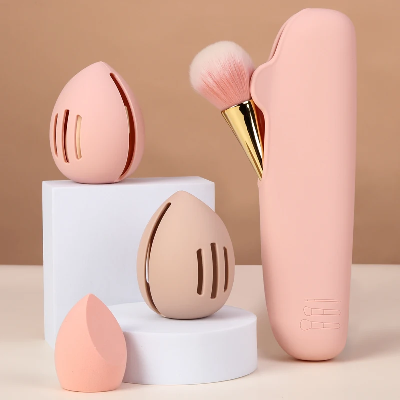 1Pcs 메이크업 스폰지 홀더 친환경 실리콘 멀티 홀  - Beauty Makeup Box Set 리뷰 및 가격