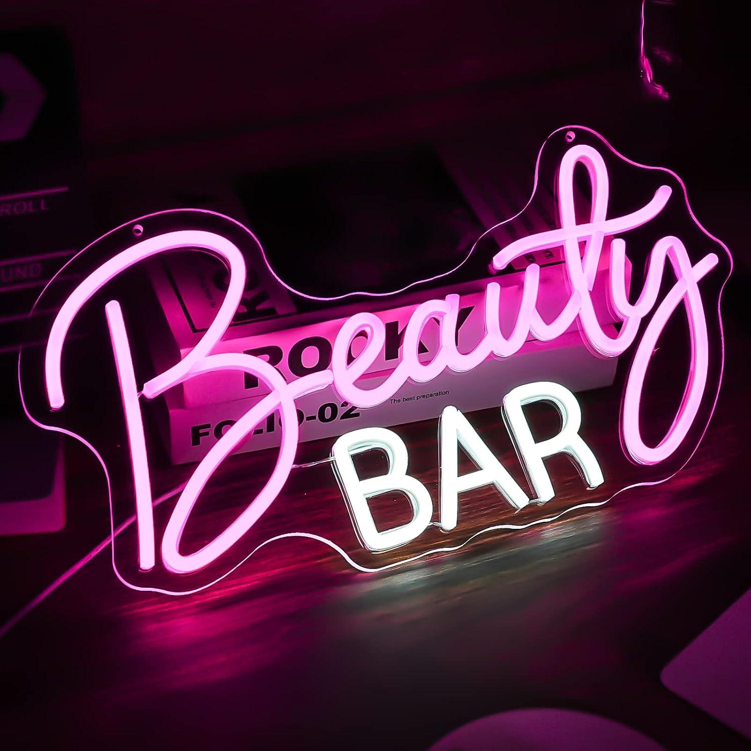 뷰티 바 네온 사인 디밍 가능 LED 조명 메이크업 룸 - Beauty Makeup Bar 리뷰 및 가격