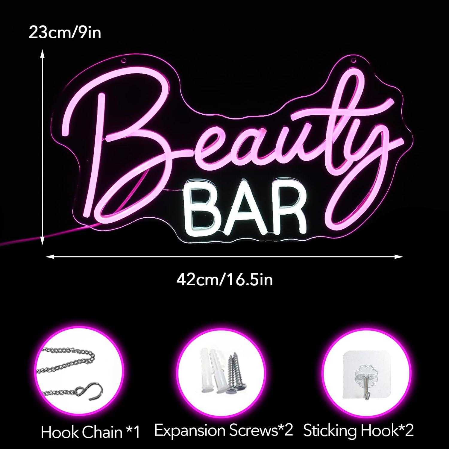 뷰티 바 네온 사인 디밍 가능 LED 조명 메이크업 룸 - Beauty Makeup Bar 리뷰 및 가격
